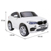 BMW X6M XXL dla 2 dzieci Biały SUV + Pilot + Ekoskóra